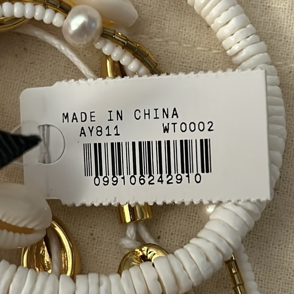 J.Crew Seaside Bracelet Set of 3 NWT vacation jewelry fresh water pearl New - Picture 3 of 12